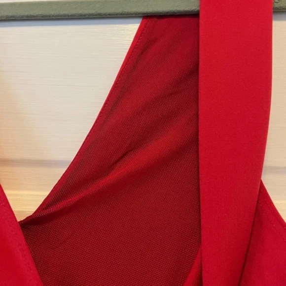 Free People Keep It Sleek Red Sleeveless Bodysuit - Picture 10 of 10